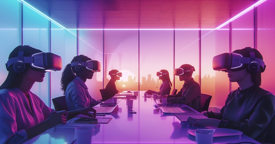 Réunion virtuelle dans le monde entier